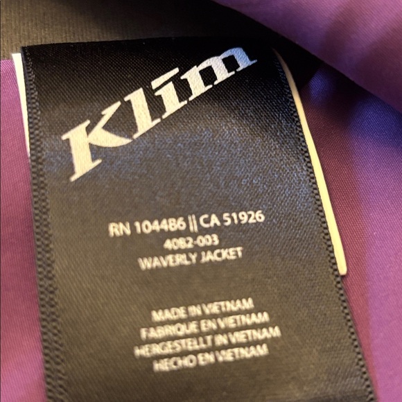 Klim Waverly Insulated Purple Small Jacket - Picture 7 of 8
